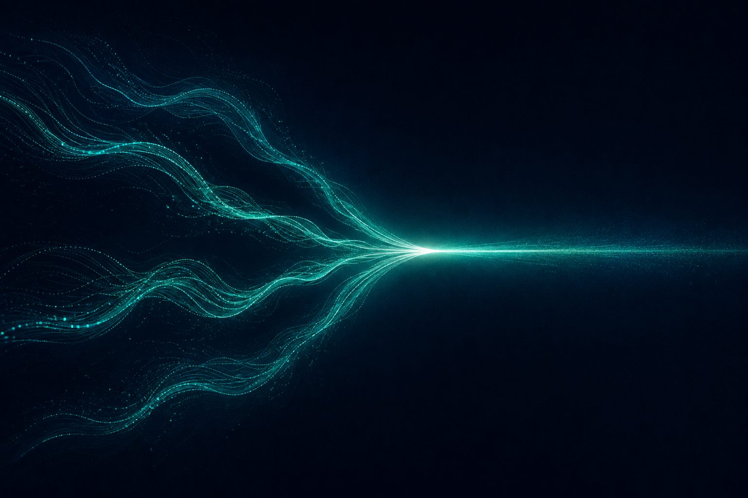 Converging streams of light
